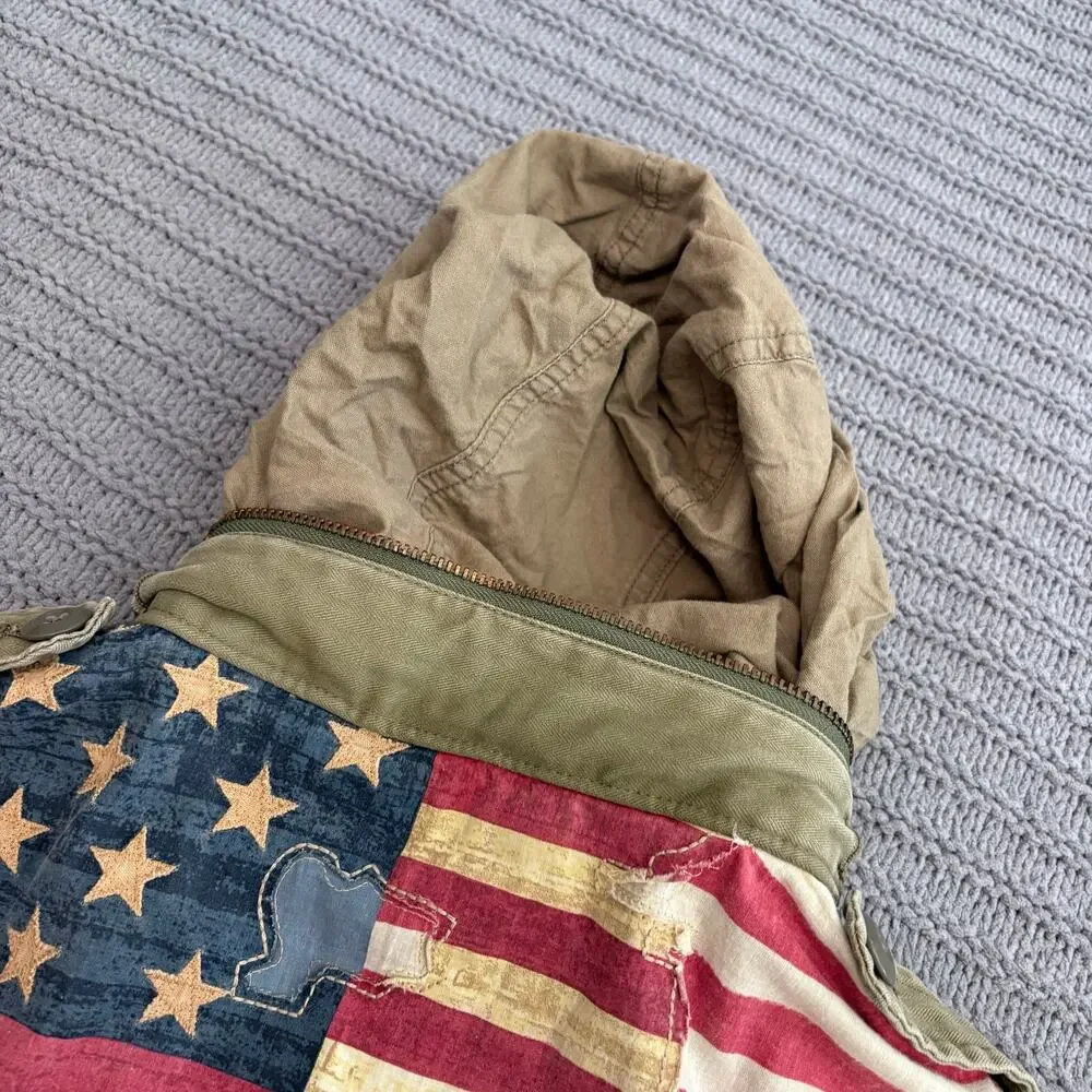 Vintage Ralph Lauren Denim & Supply Military Jacket Small Gorpcore Flag Utility